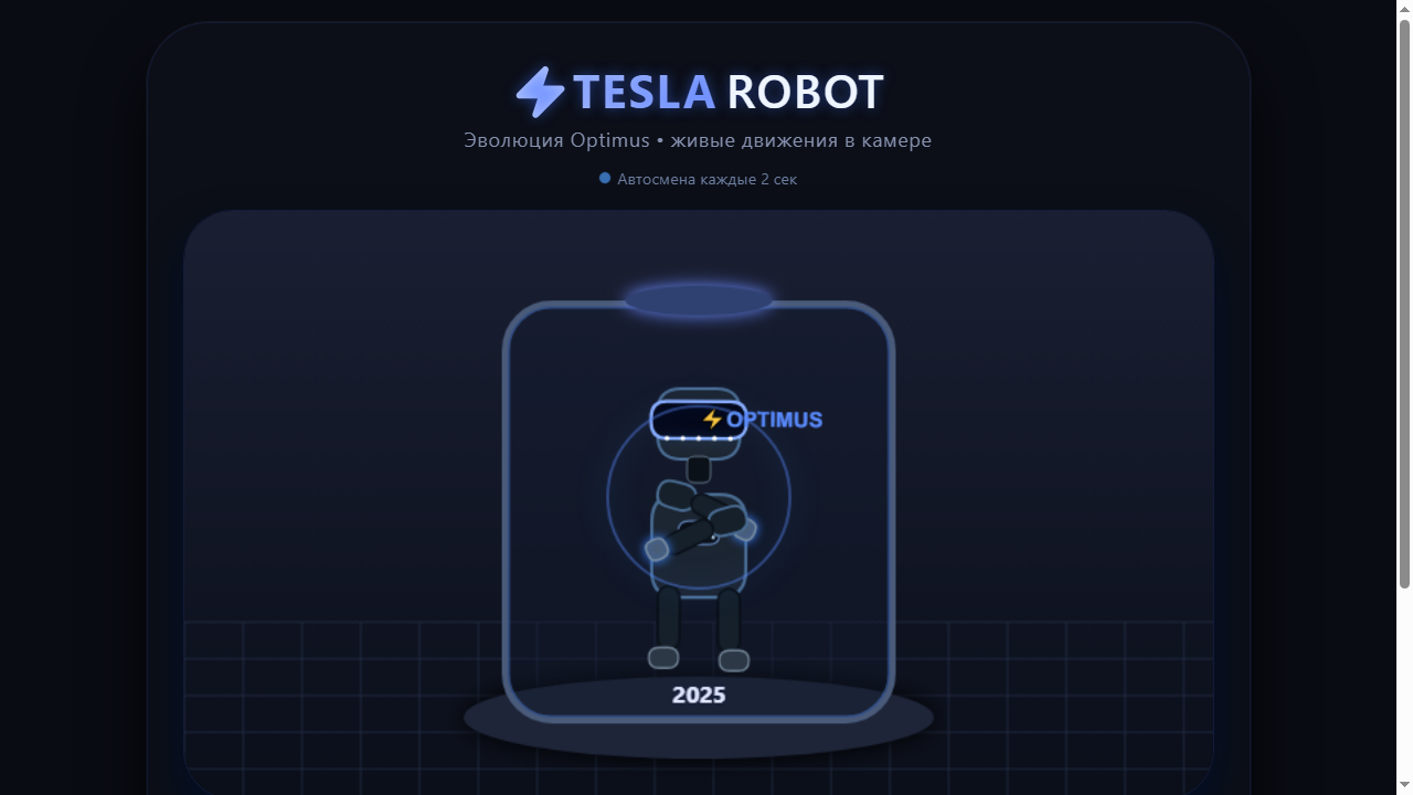 Скриншот Эволюция робота TESLA • Анимация движений